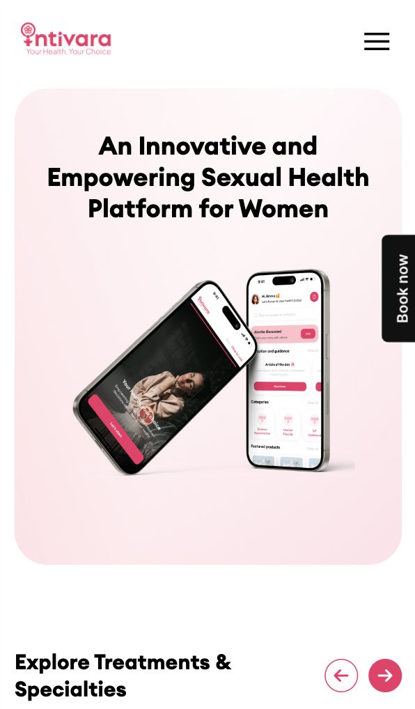 Mobile Screen 1 - Intivara